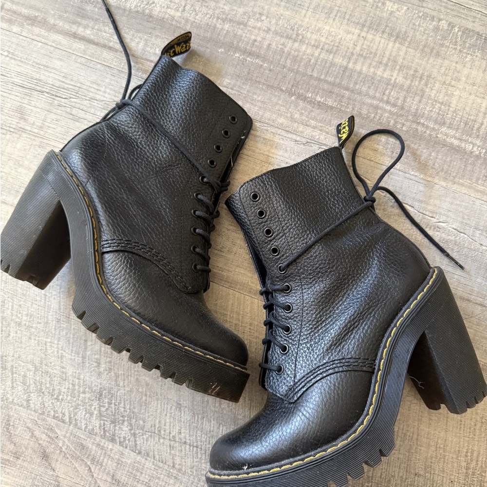 Dr. Martens Black Chunky Heel Boots